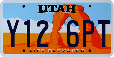 UT license plate Y126PT