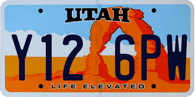 UT license plate Y126PW