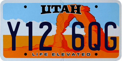 UT license plate Y126QG