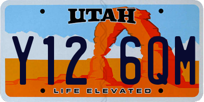UT license plate Y126QM
