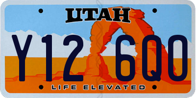 UT license plate Y126QO