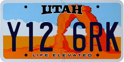 UT license plate Y126RK