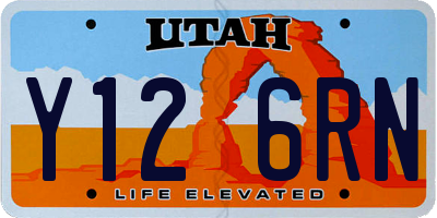 UT license plate Y126RN