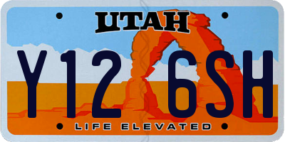 UT license plate Y126SH