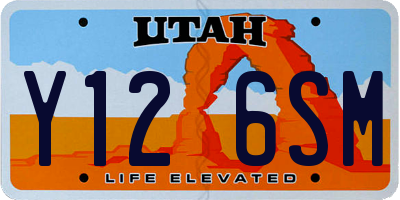 UT license plate Y126SM