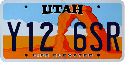 UT license plate Y126SR