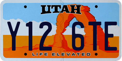 UT license plate Y126TE