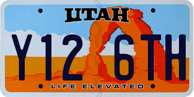UT license plate Y126TH
