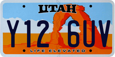 UT license plate Y126UV