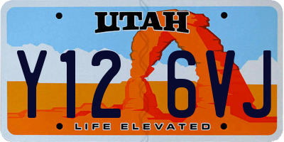 UT license plate Y126VJ