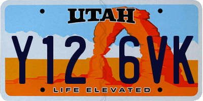 UT license plate Y126VK