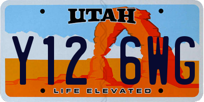 UT license plate Y126WG