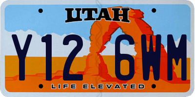 UT license plate Y126WM