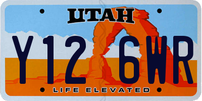 UT license plate Y126WR