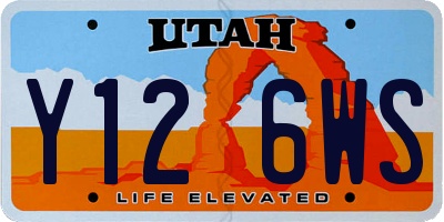 UT license plate Y126WS