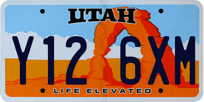 UT license plate Y126XM