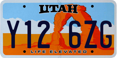 UT license plate Y126ZG
