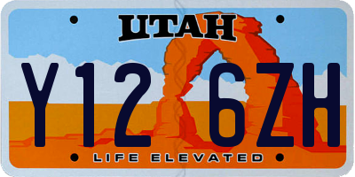 UT license plate Y126ZH