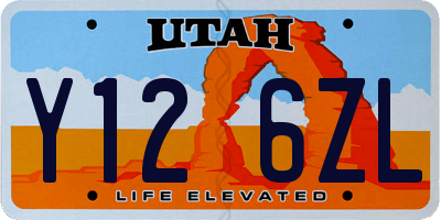 UT license plate Y126ZL