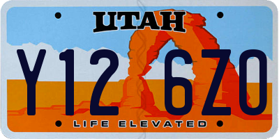 UT license plate Y126ZO