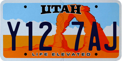 UT license plate Y127AJ