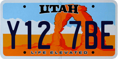 UT license plate Y127BE