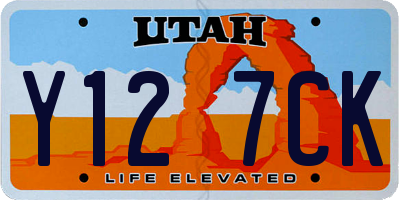 UT license plate Y127CK