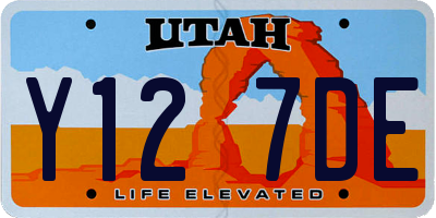UT license plate Y127DE
