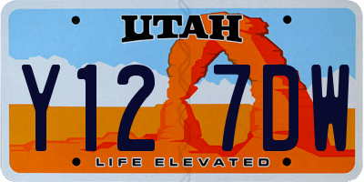 UT license plate Y127DW
