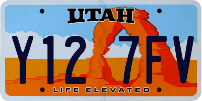 UT license plate Y127FV