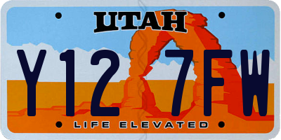 UT license plate Y127FW