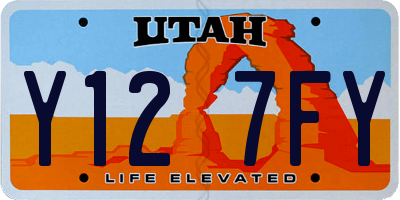 UT license plate Y127FY
