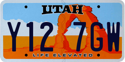 UT license plate Y127GW