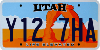 UT license plate Y127HA