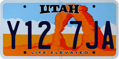 UT license plate Y127JA