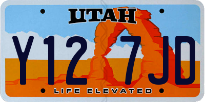UT license plate Y127JD