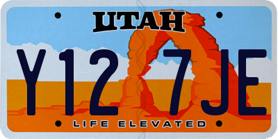 UT license plate Y127JE