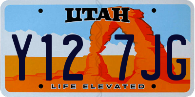 UT license plate Y127JG