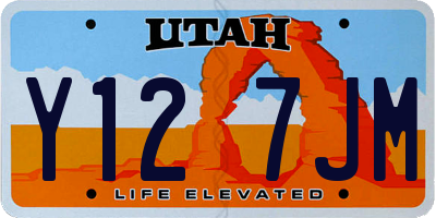 UT license plate Y127JM