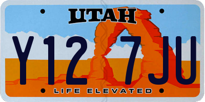 UT license plate Y127JU