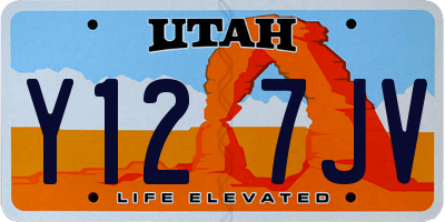 UT license plate Y127JV