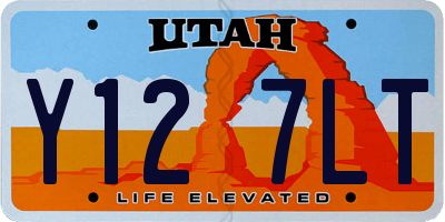UT license plate Y127LT