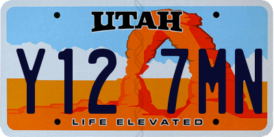 UT license plate Y127MN