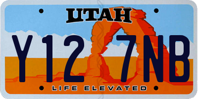 UT license plate Y127NB