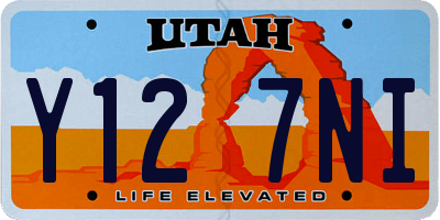 UT license plate Y127NI