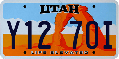 UT license plate Y127OI