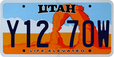 UT license plate Y127OW