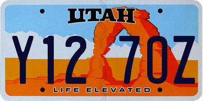 UT license plate Y127OZ