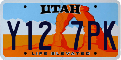 UT license plate Y127PK