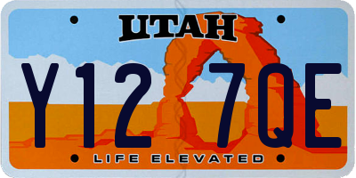 UT license plate Y127QE